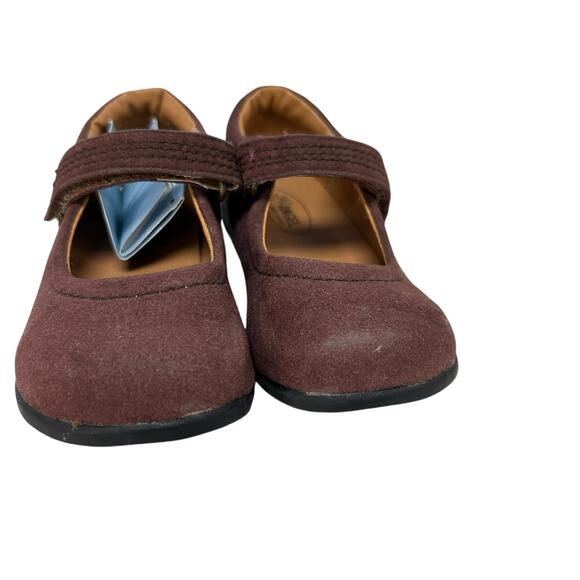 NWD Angel Baby Shoes Brown Hook & Loop Closure Girls Mary Jane Shoes 5 - Picture 3 of 9